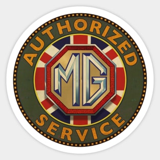 MG cars Service Sticker